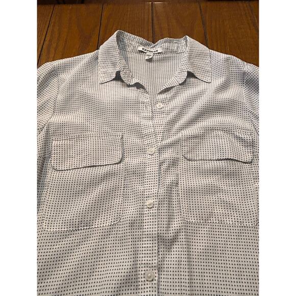 Express The City Shirt Button Down w/ Roll Tab Sleeves Polka Dots Size XS - Picture 5 of 6